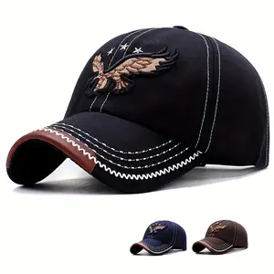1pc Unisex Breathable Eagle Embroidery Baseball Cap - Sunshade Outdoor Sport Hat for Hiking/Camping, Ideal Gift for Men & Women