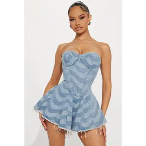 Joy Of It All Denim Romper - Light Wash
