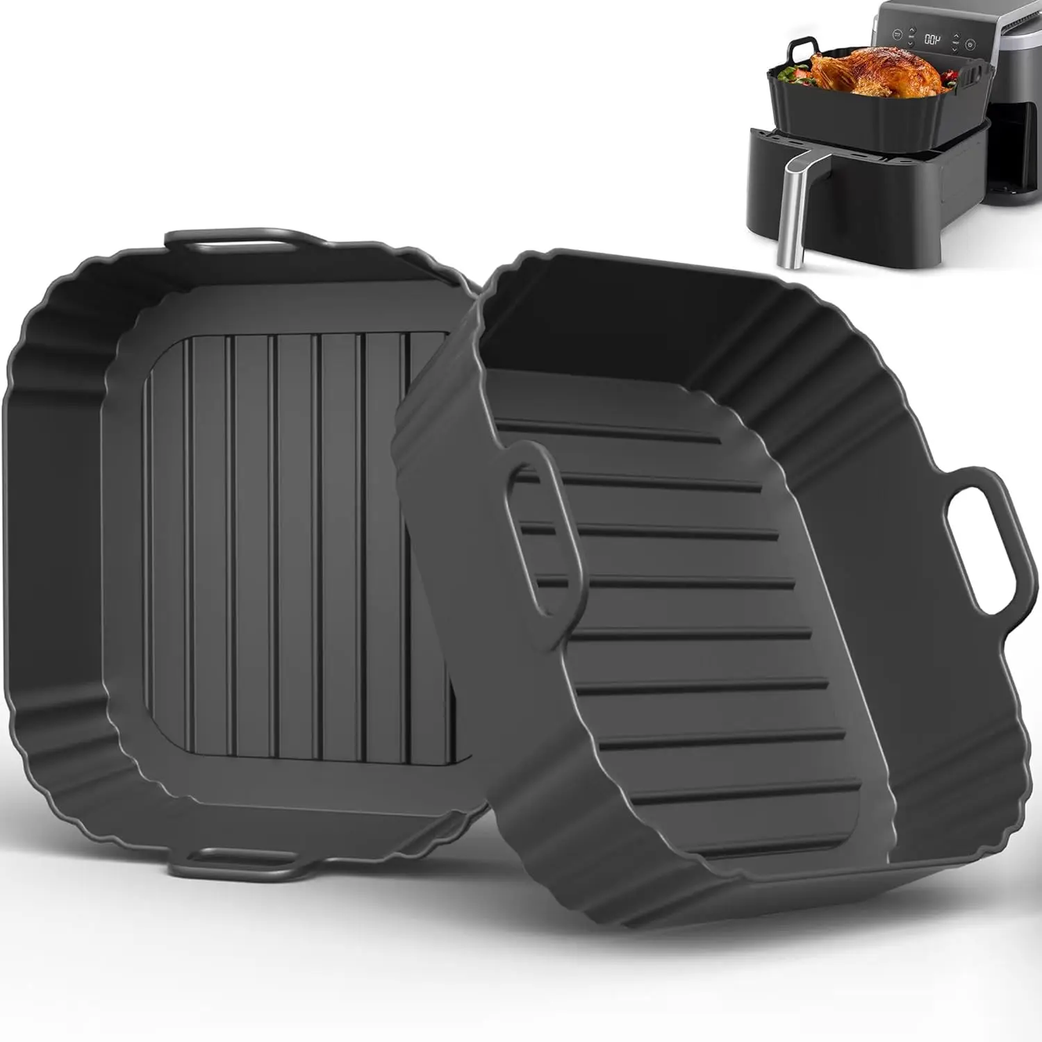 Grill & Bake Set - 2-Piece Cast Iron Grill Pan & Baking Dish - Perfect for Cooking & Baking - Durable & Versatile - Ideal for Home Kitchen Use