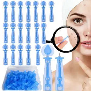 Professional 50pcs Disposable Blackhead and Blemish Remover Tools for Acne, Whitehead, Comedone Removal - Pimple Popper Set for Salon and Home Use- Basic Skin Tool Set