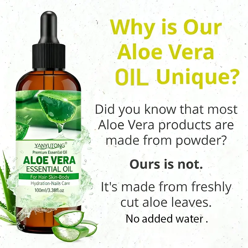 100ML Aloe Vera Essential Oil, Adds Shine to Hair, Locks in Moisture,  Nourishes Body, Perfect Christmas Gift for Men and Women, Nourishing Oil -  TikTok Shop