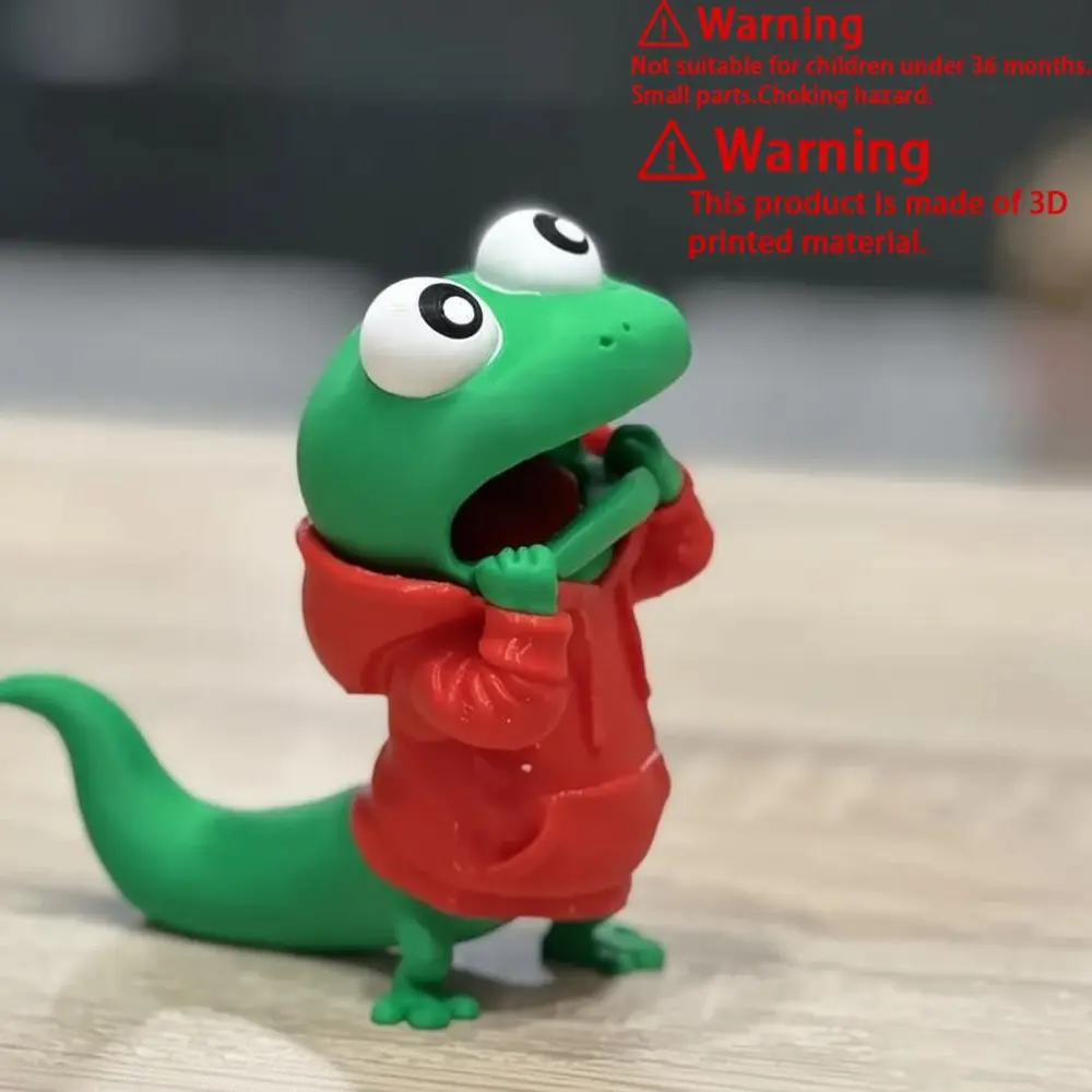 Abstract Lizard Handmade Model, Creative 3D Printed Material, Lizard Theme, Birthday Gift & Desktop Decoration, Animal Desk Ornament, Decor Figurine Ornaments, Sculpture Desk Decor, Unique Ornaments