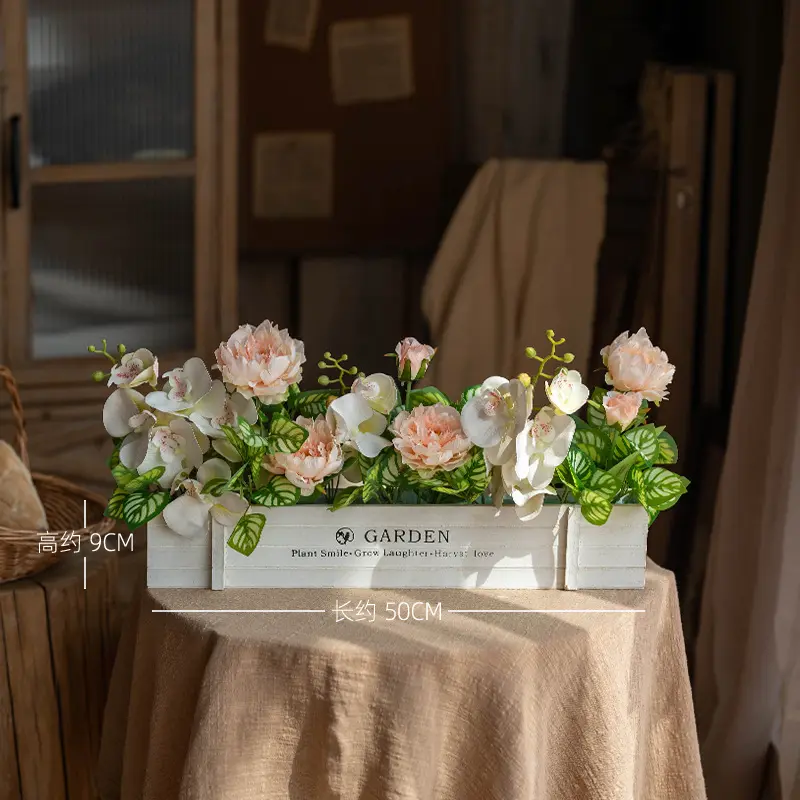 Lightpink peony white Phalaenopsis white woodfence
