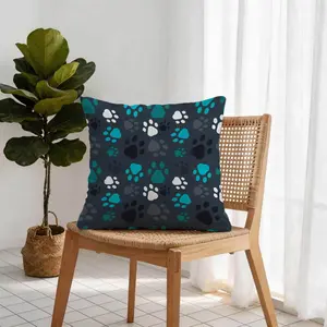 Animal Paw Print Single-Sided Printed Pillow, Soft And Comfortable Design, Perfect For Sofa And Bed, Ideal Gift For Relaxing Moments