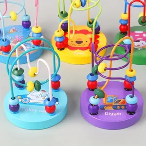 Musical Wooden Parrot Bead Toy - 1 or 2-Pack Interactive Educational Game for Cognitive Skill Development with Soothing Sounds & Random Patterns Perfect for Bird Enrichment Training & Gift for Bird Lovers