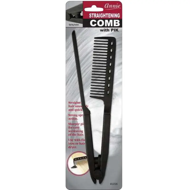 Annie Straightening Comb W/Pik Spring Action