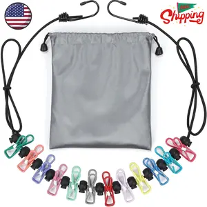 Retractable Portable Travel Clothesline with 12 Clips