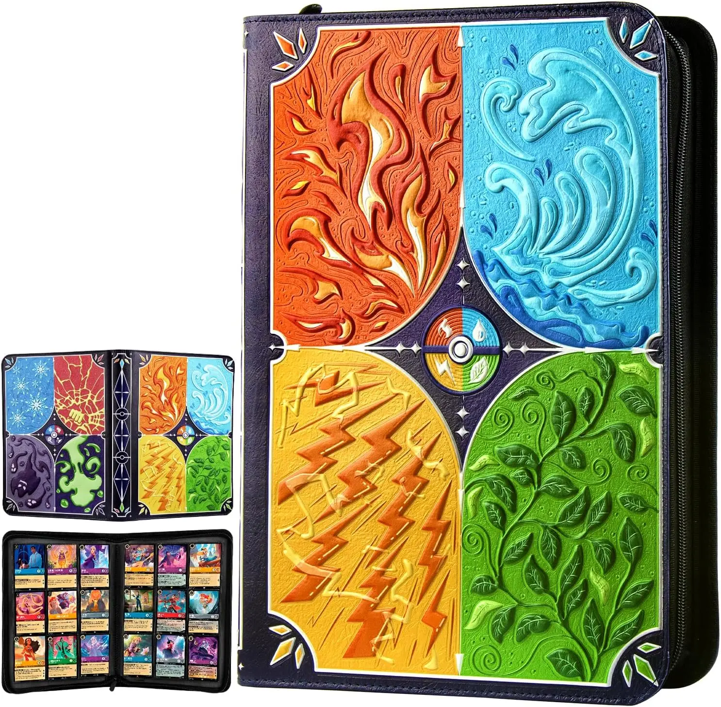 Trading Card Binder 9 Pockets-Holds 360 Cards Double Sided Pocket Collection Binder with Zipper 20 Page High Capacity for Lorcana,Pokmon,Dragon Shield,MTG,TCG,Sports Cards Gifts for Boys and Girls