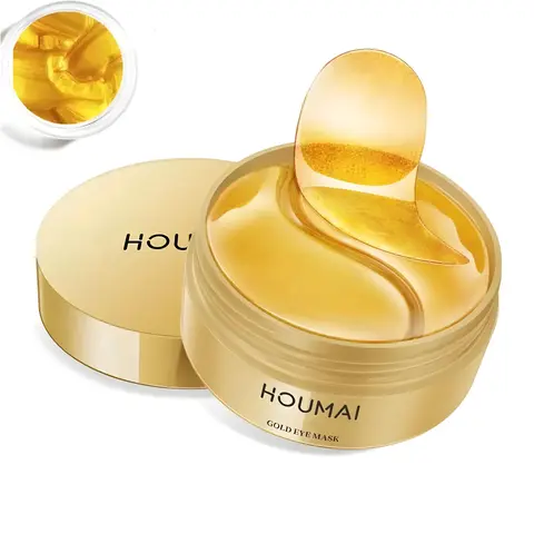 24k Gold Collagen Eye Mask, Eye Treatment Mask, Hydrating Eye Treatments, 60pcs/set Hydrating Eye Gel Patch, Moisturizing Eye Cream Stickers, Beauty & Personal Eye Care Product, Collagen Eye Patches