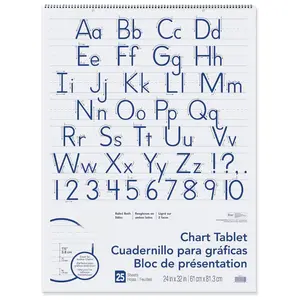 Chart Tablet, 24" x 32", 1 1/2" Ruled, 25 Sheets