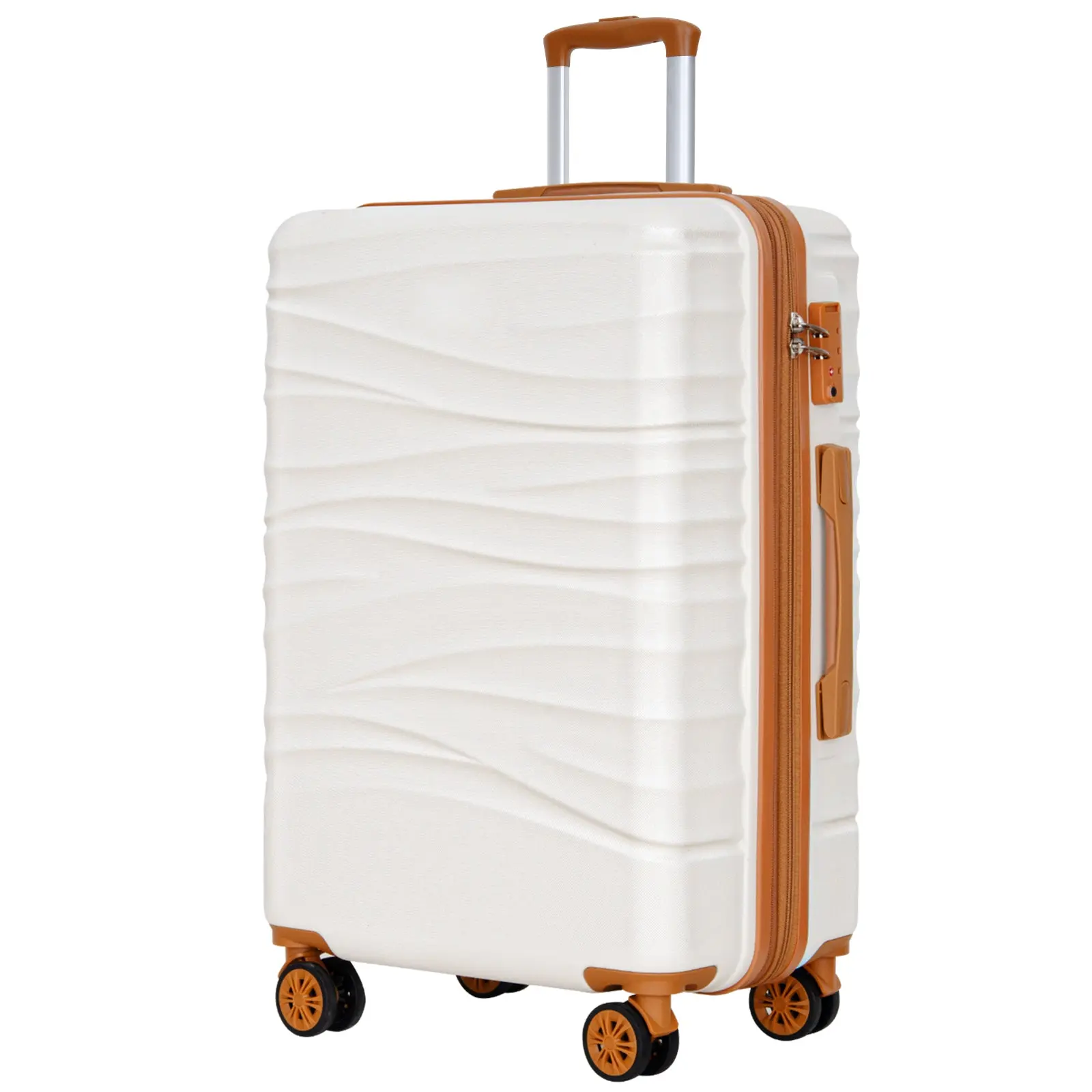 SUNSPIRE Hardside Suitcase Checked Luggage 30 In Large PC+ABS Rolling Spinner Wheel TSA Lock YKK Zipper Hardshell Lightweight Durable Travel