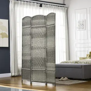 boho style 3 panel room partition gap free privacy protection lightweight foldable for bedroom clutter hiding arrangement