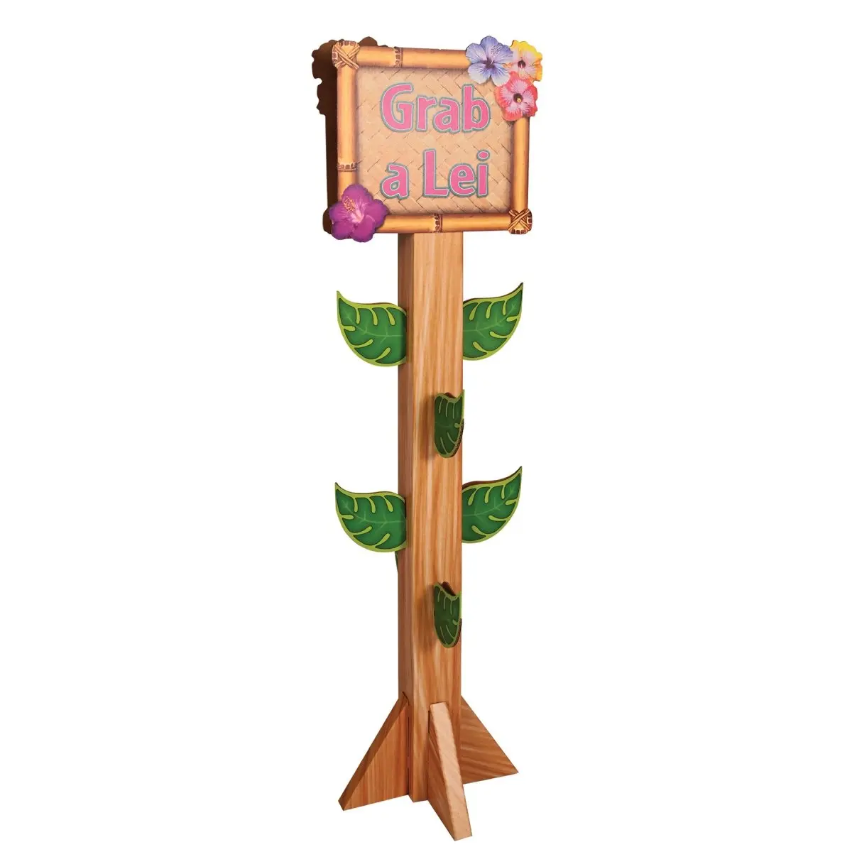 212 MAIN 5ft Tall 3-D Tropical Lei Station Prop, Corrugated Cardboard Photo Backdrop & Decoration, Men's Special Occasion Stylish Accessories