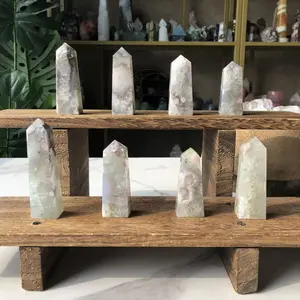 Natural Crystal Flower Agate Point Collection