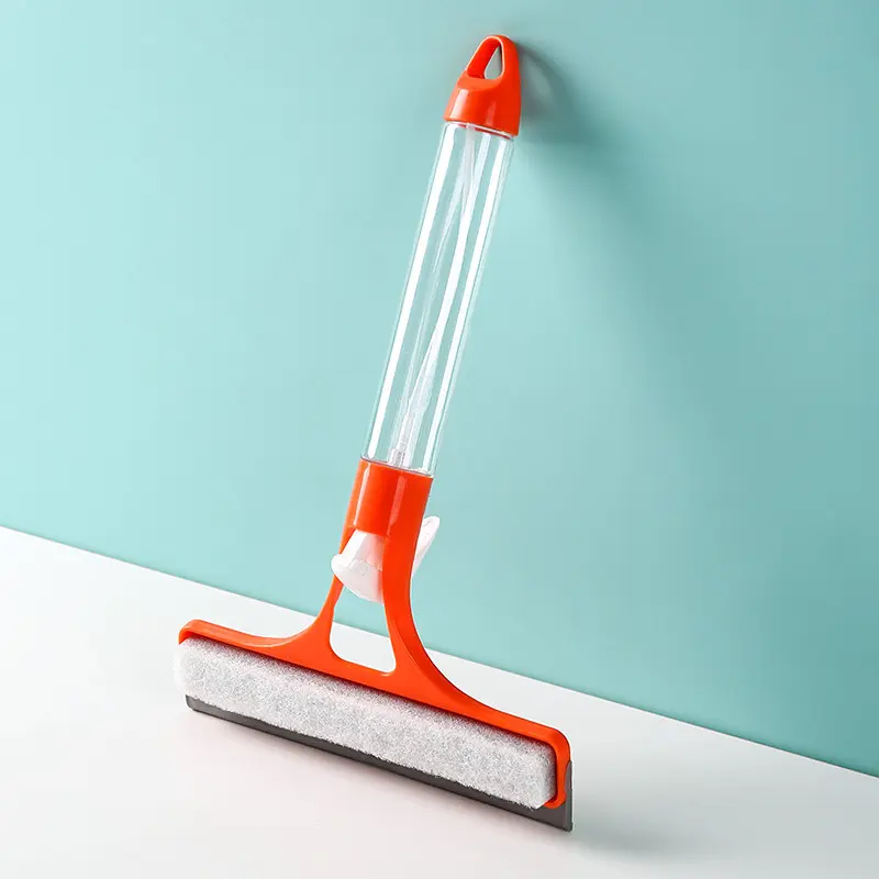 Silicone 3-in-1 Household Window Squeegee - 1-Piece Design with Built-In Water-Spraying Function for Smooth Glass Cleaning