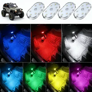 Car LED Interior Ambient Light, Multi-Color Footwell Lights, Super Bright Waterproof Under Dash Floor Lighting for SUV, Truck, Off-Road Vehicles