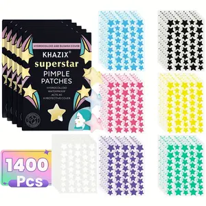 Facial Star Cleansing Patch, 1400 Patch, Hydrocolloid Facial Cleansing Patch, Cute Star Facial Cleansing Patch, Non-Greasy Formula, Portable for Travel, a Great Choice for Christmas And Halloween Gifts