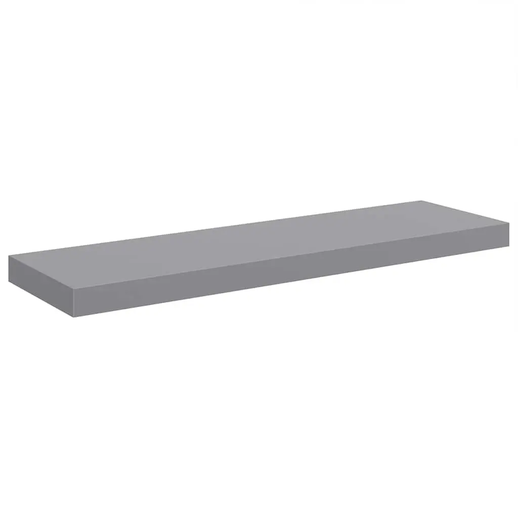 vidaXL Wall Shelf, Floating Shelf, Display Shelf, Wall Mounted Shelf for Book DVD Photo Frame Trophy Planter Pot Decorations, Modern, Gray 323856