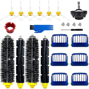 Replacement Parts for   600 Series 675 692 694 690 680 660 651 650 614 610 500 Series 595 585 564 552 Vacuum Robotic,8 Side Brush, 2 Main Roller Brush, 6 Filter, 1 Caster Wheel