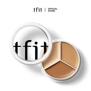 [TFIT OFFICIAL] Cover Up Pro Concealer Korean Makeup 3-in-1 Color Correcting Full Coverage Sweat-Proof 12-Hour Wear for Dark Circles Redness & Blemishes 21 Shades 15g