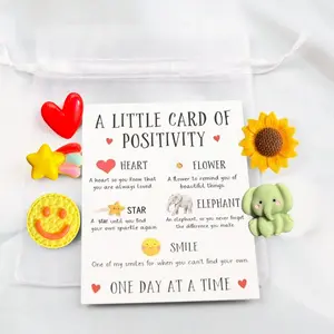 Fun Little Positive Energy Pack 1-100pcs Inspiring Gifts Party Gift with Resin Hearts Flowers Elephants for Friends Family Graduation Gifts
