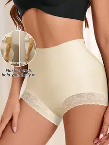 High Waist Silk Crotch Ice Fiber Tummy Control Pants for Women, Micro Flat Angle Butt Lifting Shapewear, Comfortable and Stylish