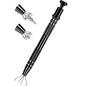 Stainless Steel 4-Claw Pick Up Tool For Small Parts, Durable Multipurpose 4 Prongs Grabber Tweezers For Tiny Objects In Home, Office, IC Chip, Men Gadgets