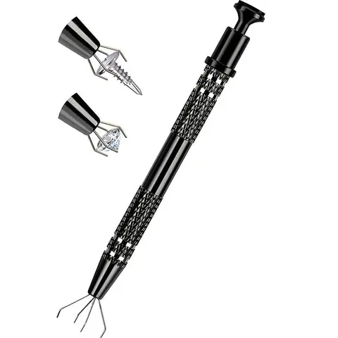 Stainless Steel 4-Claw Pick Up Tool For Small Parts, Heavy Duty Durable Multipurpose 4 Prongs Grabber Industrial Tweezers For Tiny Objects In Home, Office, IC Chip, Men Gadgets