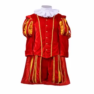 Women's Tudor Elizabethan Costume Medieval Renaissance Tudor Elizabethan Cosplay Costume Clothes Red
