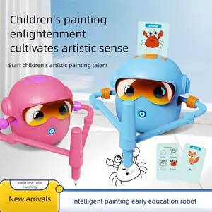 Kids Voice Interactive Drawing Robot Intelligent Painting Early Education Learning Toys 3+ Boys Girls Birthday Gifts Christmas Presents Outdoor Electronic