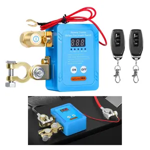 12V 240A Remote Battery Disconnect Switch, Kill Switch for Car,Remote Car Battery Switches Anti Theft,for Auto, RV, ATV, Boat(Led Voltage Display)