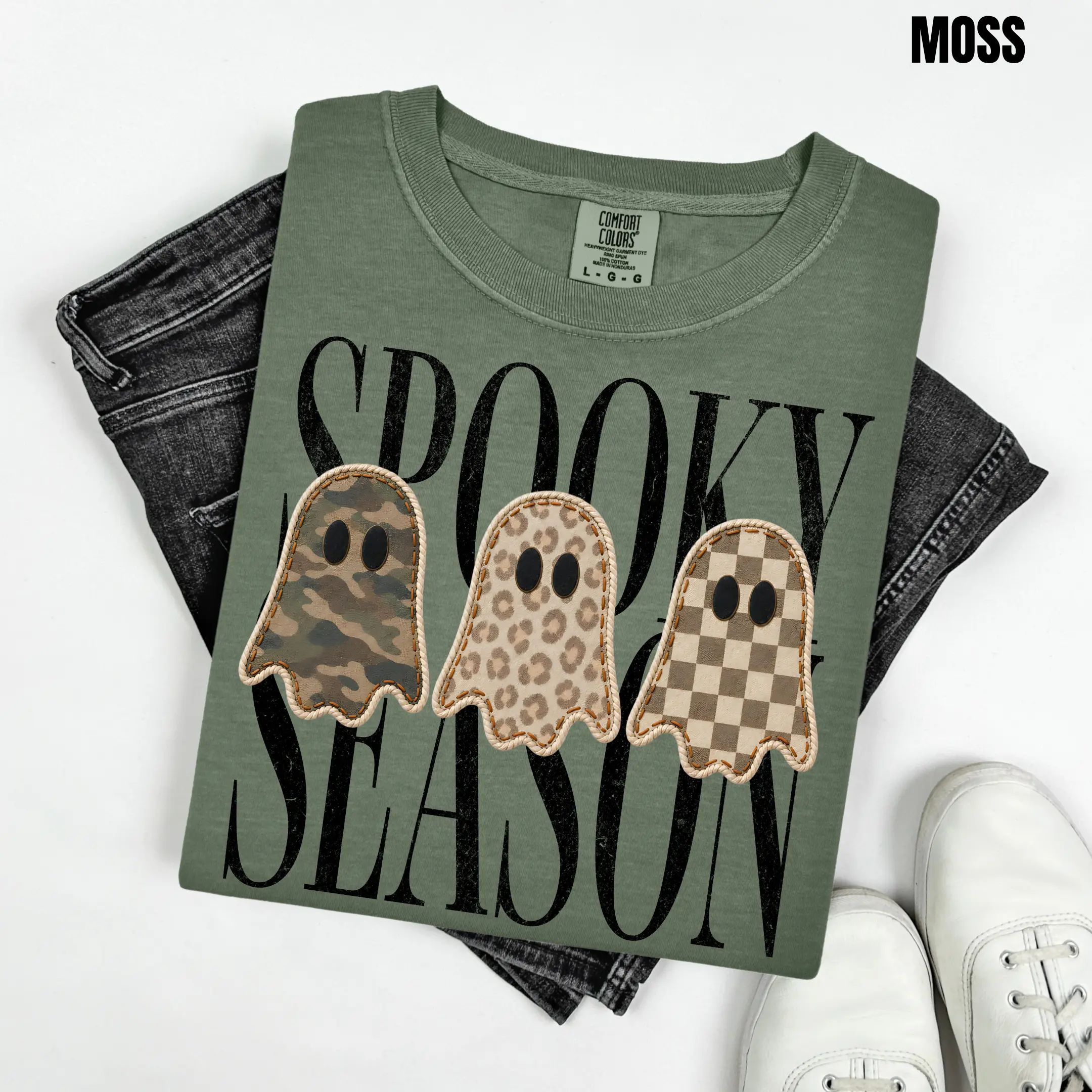 Trio Ghost Spooky Season Comfort Colors T-Shirt 'NLB'