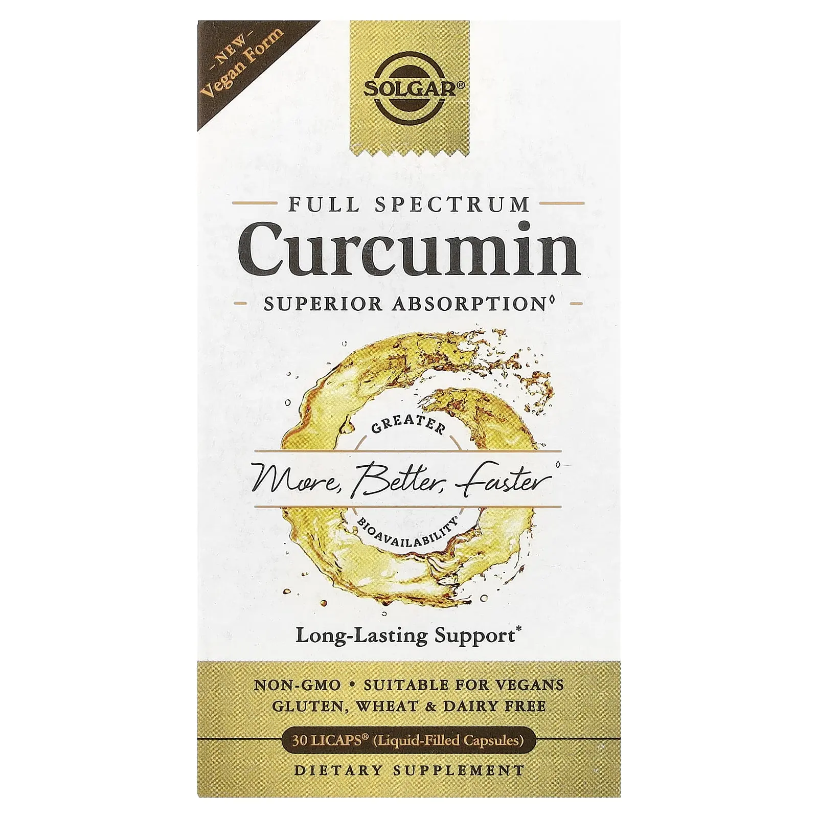 Solgar Full Spectrum Curcumin, 30 LiCaps®