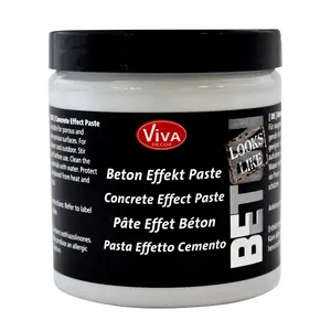 Viva Decor Concrete Effect Paste Grey 250 ml Weather Proof for Painting Stencilling Dabbing Troweling