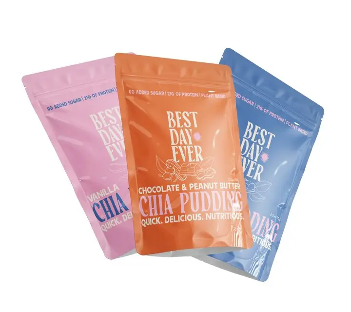 Best Day Ever Chia Pudding - 198g Chocolate Peanut Butter Vanilla Flavors - Quick Delicious Nutritious Breakfast - 21g Protein 0 Added Sugar (Plant-Based Snacks)