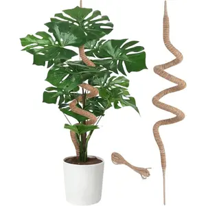 Moss Pole 63 Inch Moss pole Monstera  Support Bendable Moss Pole for Climbing  Indoor Coir  Pole Sticks, Brown
