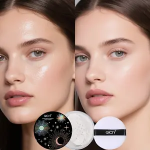 QZY-1129 6-color soft focus matte loose powder, waterproof natural makeup effect oil control, fine honey setting matte oil control