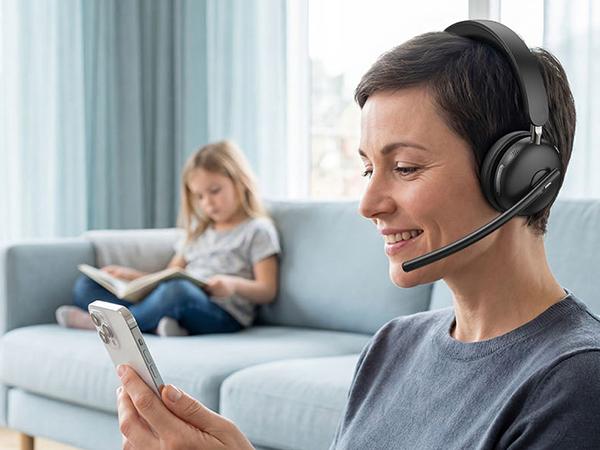 Dytole Wireless Headset with Mic for Work, Bluetooth 5.3 Headset with Noise Cancelling, Wireless Headphones with Mic & USB Dongle, 65H & Mute, Ideal for PC/Call Center/Computer/Laptop/Study