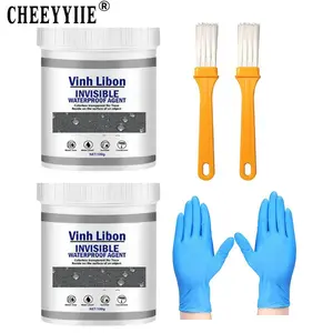 Invisible Waterproof Insulating Sealant with Brush Applicator, Strong Adhesive Leak Proof Repair Glue 100G Per Piece, Transparent Quick Seal Anti-Leak Agent for Roof Wall Pipe Bathroom Household Fixing