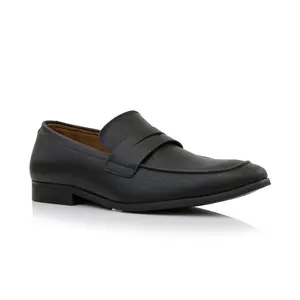 Ferro Aldo Dylan classic moc-toe penny loafers, in Suit Black, Men's Size 6.5 - 13