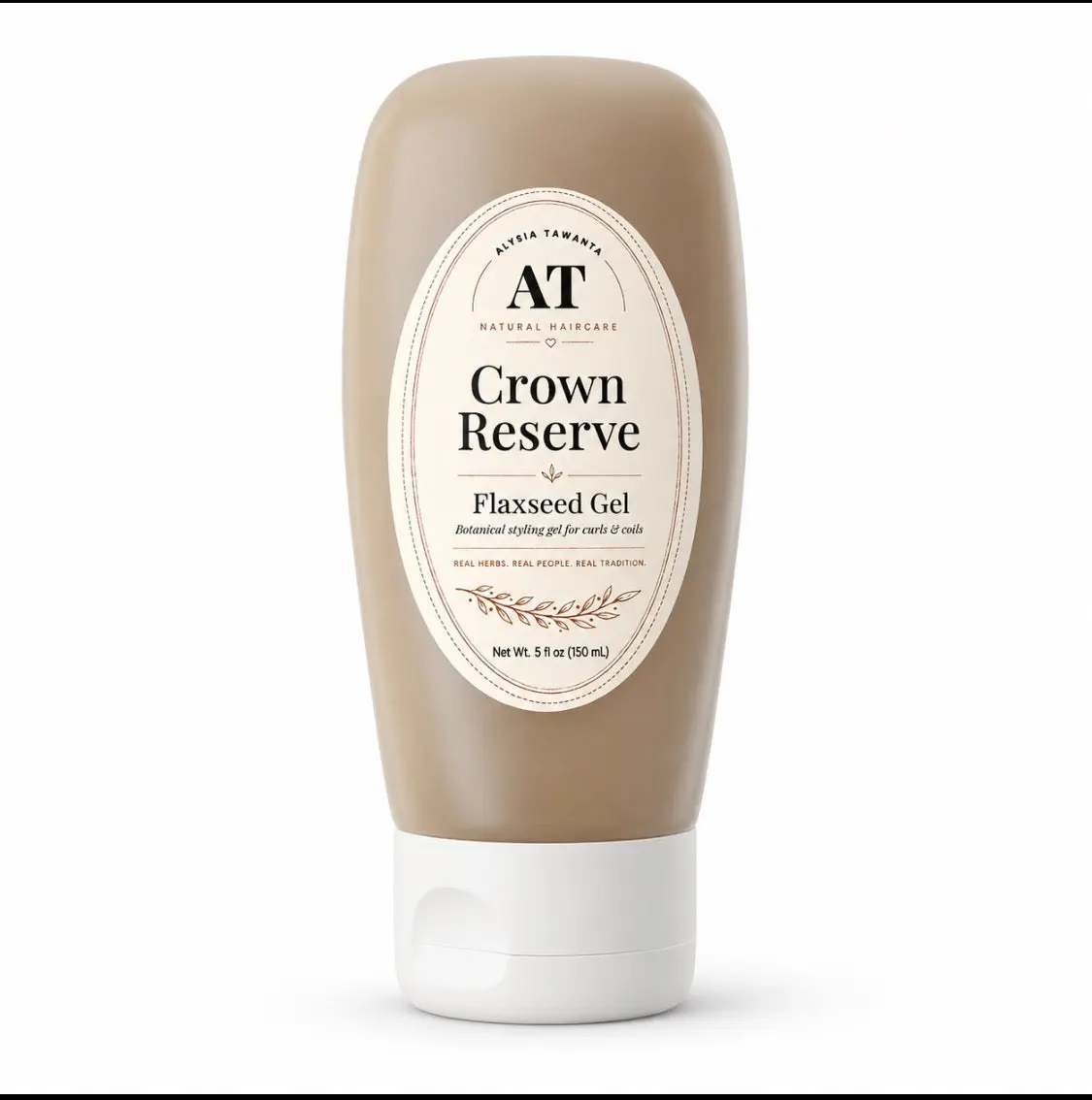 Botanical Flaxseed Hair Gel for Curls & Coils | Lightweight Haircare with Peppermint & Avocado Oil for Soft Hold & Definition, 5 fl oz, Cosmetic, Frizz