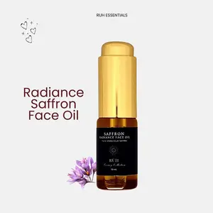 RUH Essentials Radiance Saffron Face Oil for Luminous Skin - Lightweight, Nourishing & Soothing Formula with 6 oils and 21 herbs for Dry Skin Care