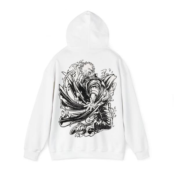 My Hero Academia Dabi Hoodie – White Anime Pullover with Villain Blueflame Art | Unisex MHA Streetwear Design Graphic T-Shirt, Hoodie & Sweater