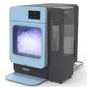[Blue] Nugget Ice Maker W/ Side Water Tank, 44LBS/Day Self-Cleaning, VECYS
