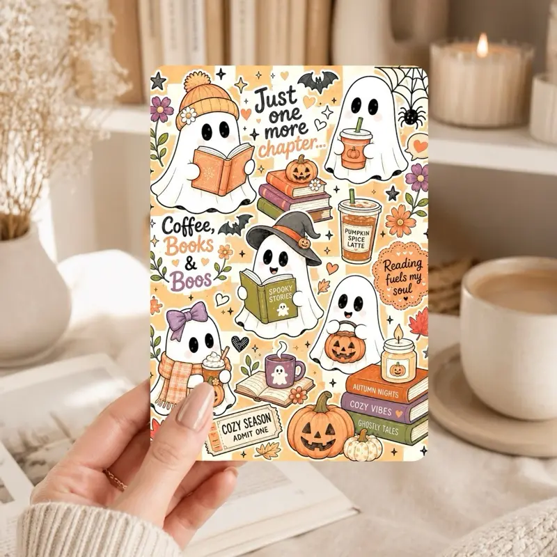 Cute Spooky Ghost Kindle Insert, Protective Tablet Cover, Covers