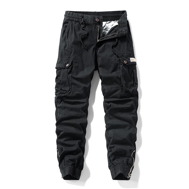 Versatile trendy functional cargo pants for men &mdash; drawstring cuffs, multiple pockets, retro outdoor casual style