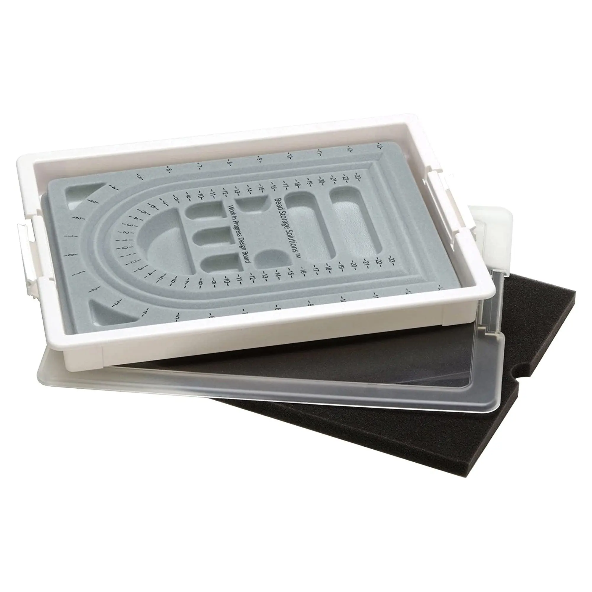 Bead Storage Solutions Durable 4 Piece Work in Progress Bead Storage Tray, White Bead Storage Solutions Durable 4 Piece Work in Progress Bead Storage Tray, White