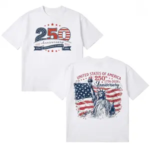Statue of Liberty 250th Anniversary T-Shirt – Double-Sided USA Flag Graphic , 1776–2026 Patriotic Shirt, Independence Day Gift Men’s Tops