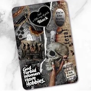 Gothic Witchy Halloween Holographic Cardstock Clear Case Insert for Kindle | Dark Romance Book Lover Gift | Bookish Stickers for Kindle | Kindle Decorating Accessories | Booktok Smartphone Aesthetic Cover