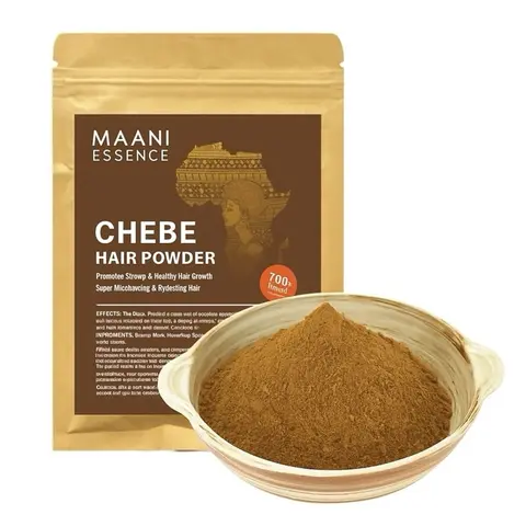 Maani Essence African Chebe Powder (Chebe Seeds) - Chemical-Free Traditional Hair Care, Hair Growth Accelerator, Anti-Thinning, Thicker Fuller Locks, Anti-Dandruff Powder for Adults (100g)